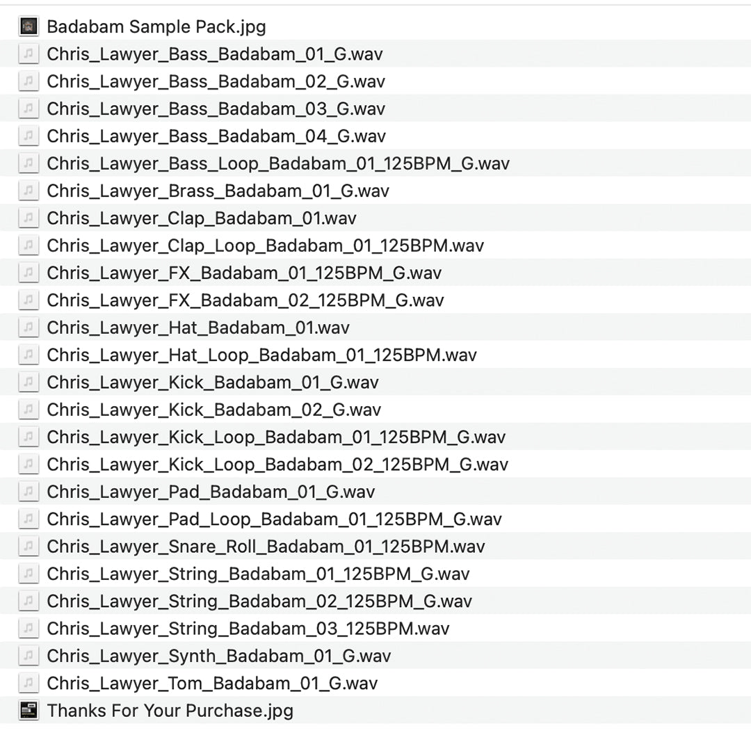 Badabam- Mini Sample Pack