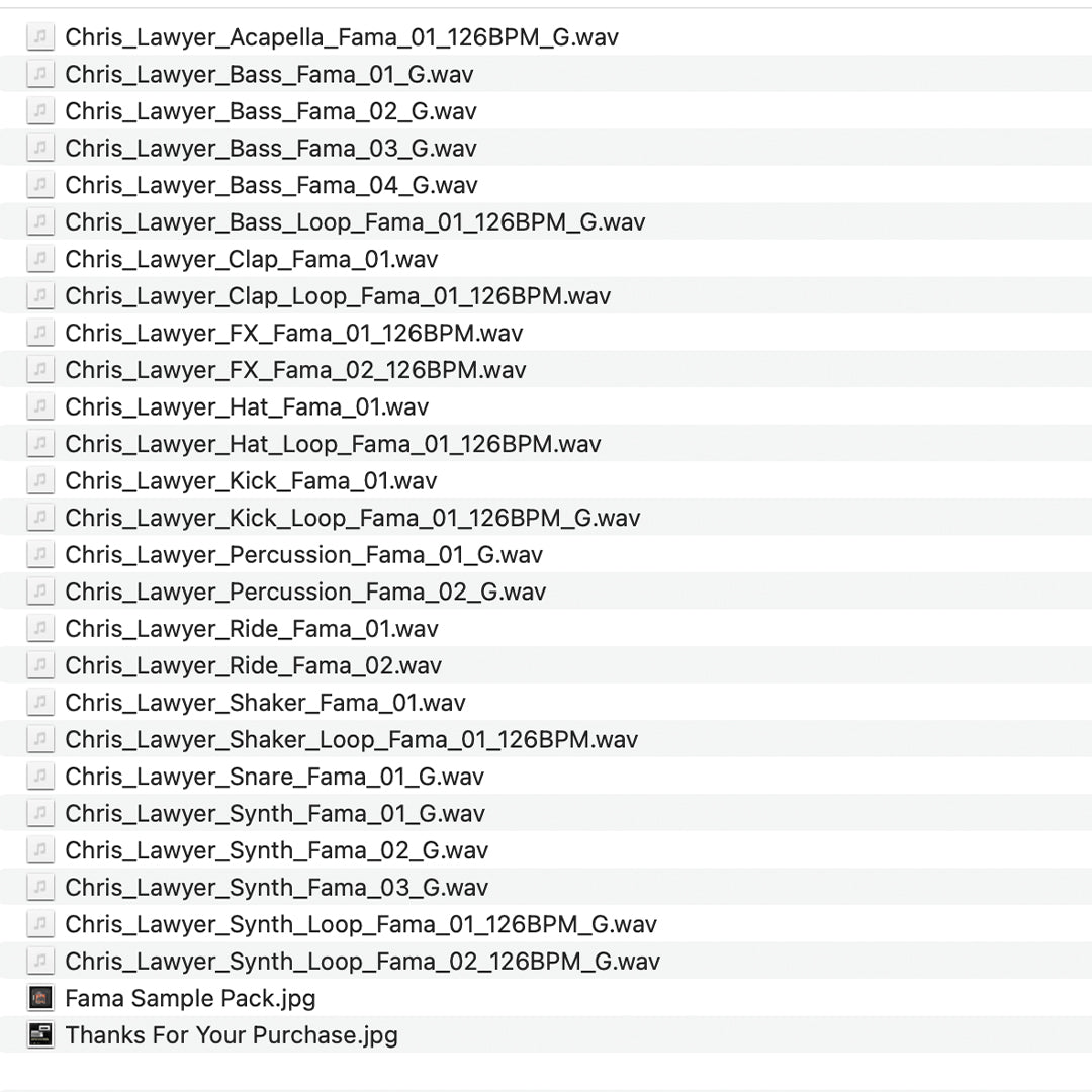 Fama - Mini Sample Pack