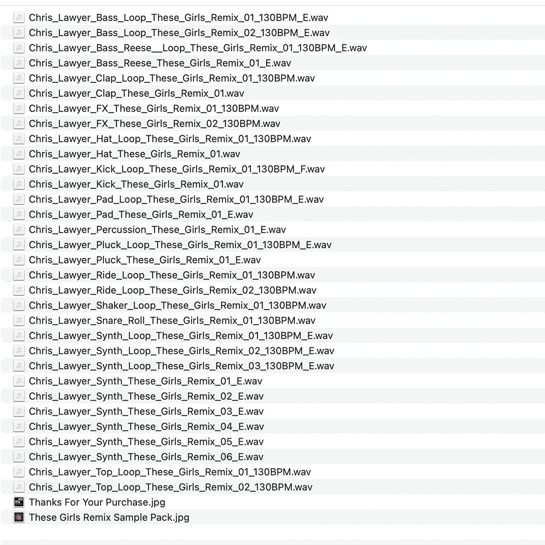 These Girls Remix - Mini Sample Pack